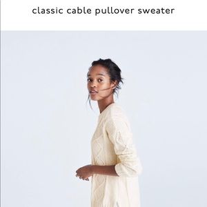 Sold! Madewell Classic Cableknit Pullover in Green